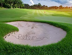 Golf Calendars - Name in bunker sand Golf Calendars - Name in bunker sand