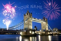Personalised Image - Fireworks London Bridge image